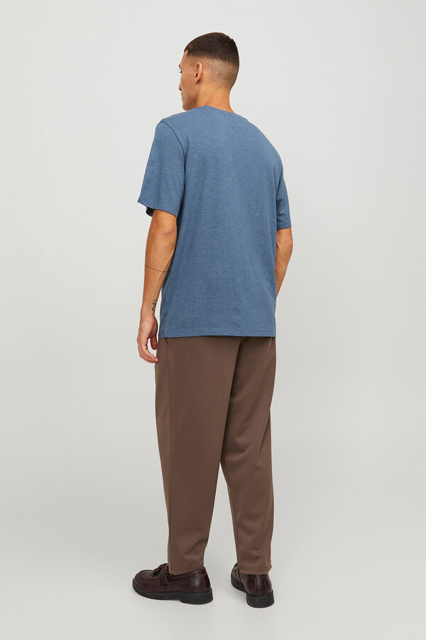 Jack & Jones T-shirt b&aacute;sica regular fit azul