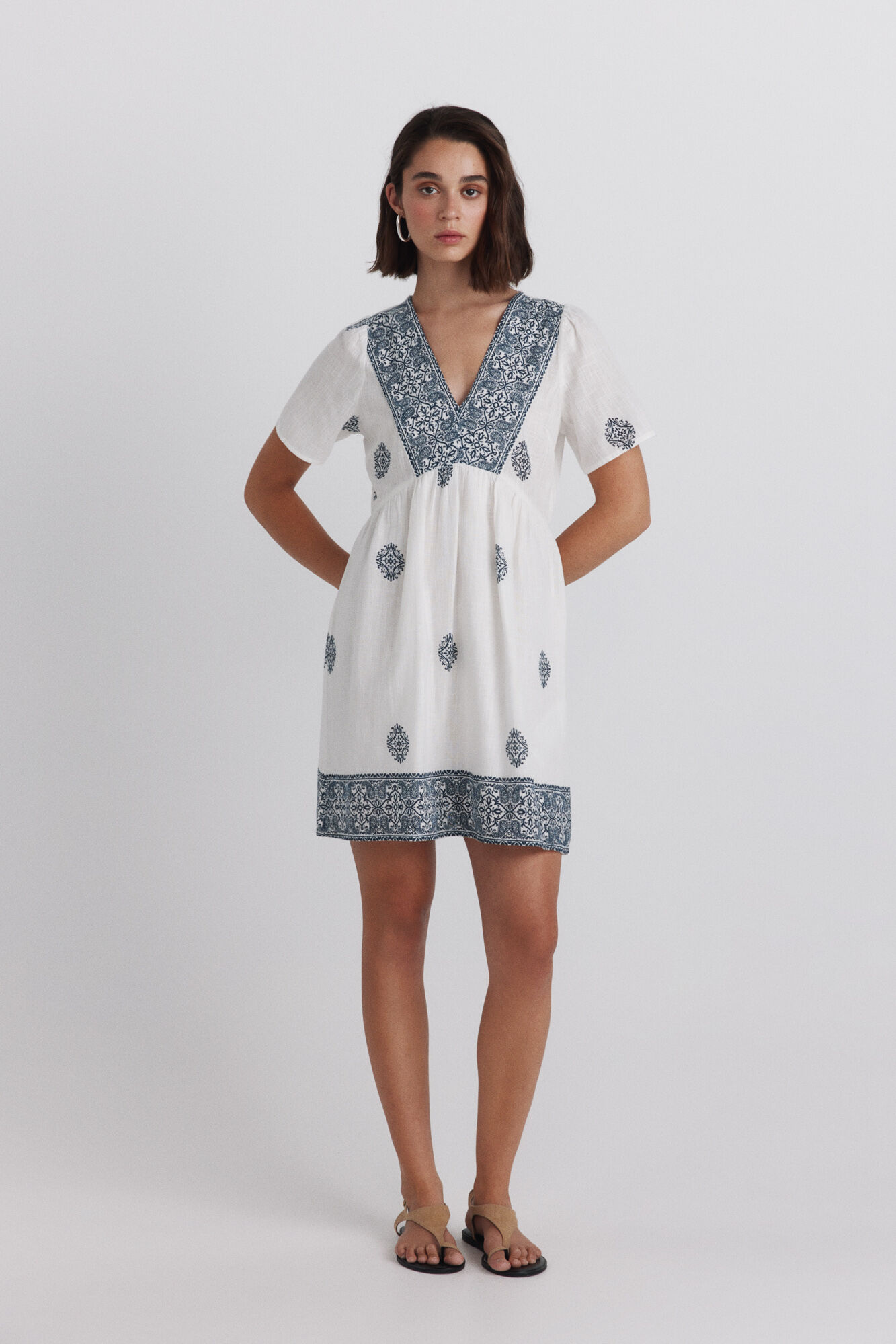 Springfield Vestido estampado sanefa