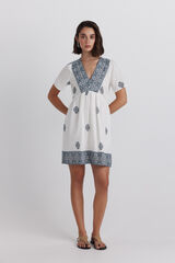 Springfield Vestido estampado sanefa azul