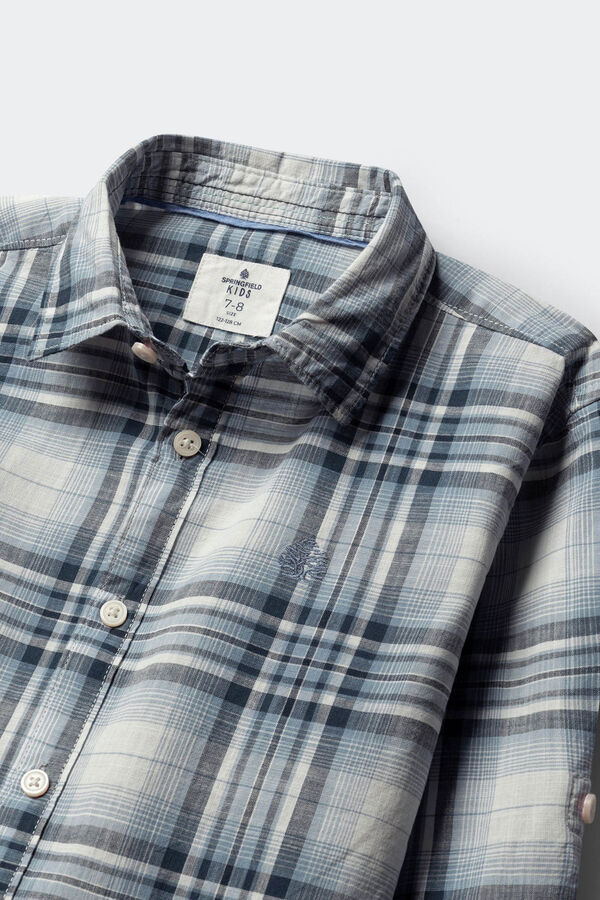 Springfield Kids Camisa cuadros leñador niño azul