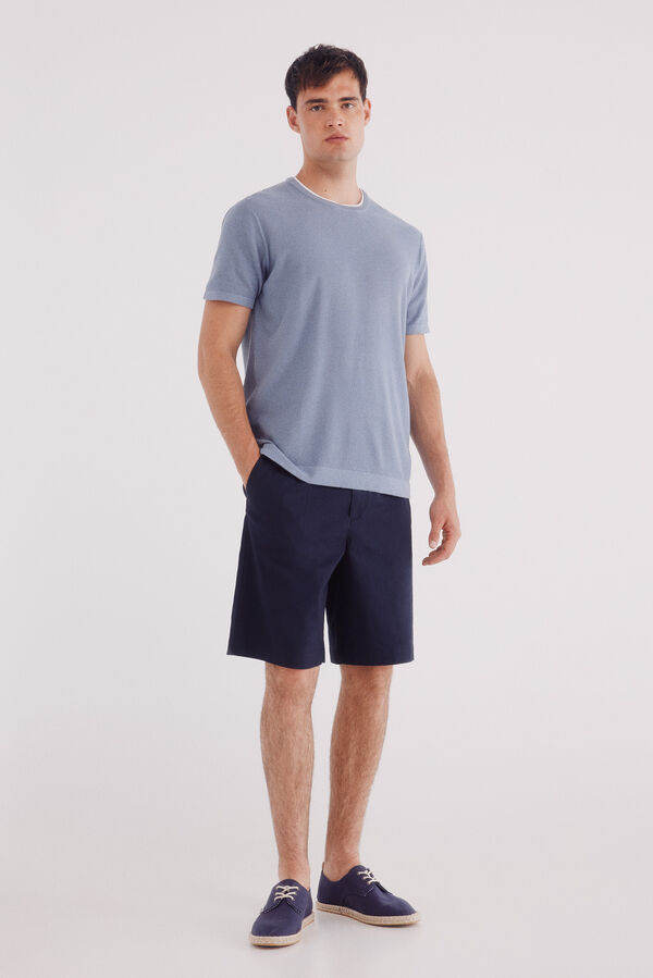 Springfield Jersey manga corta estructura azul