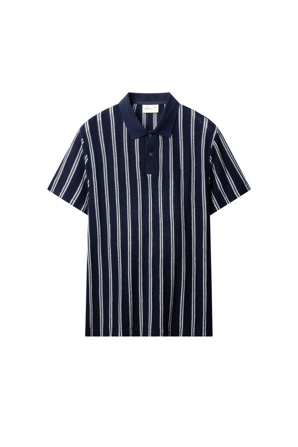 Springfield Polo em estrutura de riscas regular fit azul