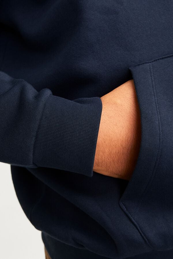 Jack & Jones PLUS Sweatshirt regular com capuz azul