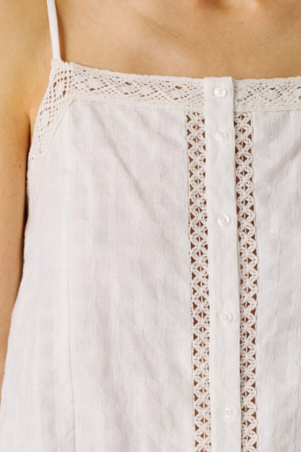 Pepe Jeans Top de al&ccedil;as ajust&aacute;vel branco