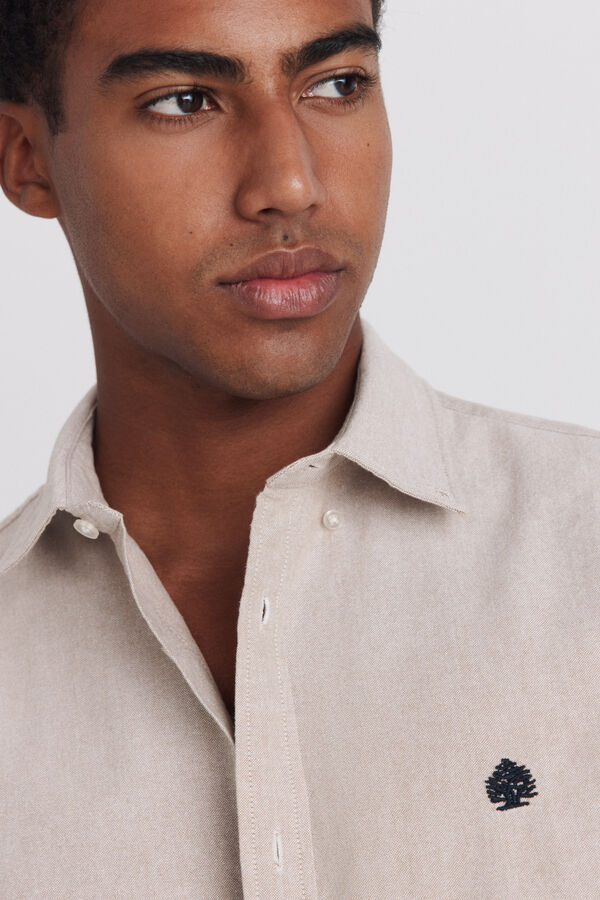 Springfield Camisa oxford bege