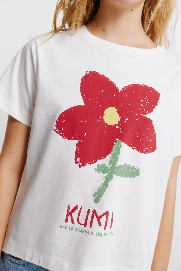 Springfield T-shirt KUMI Flor branco