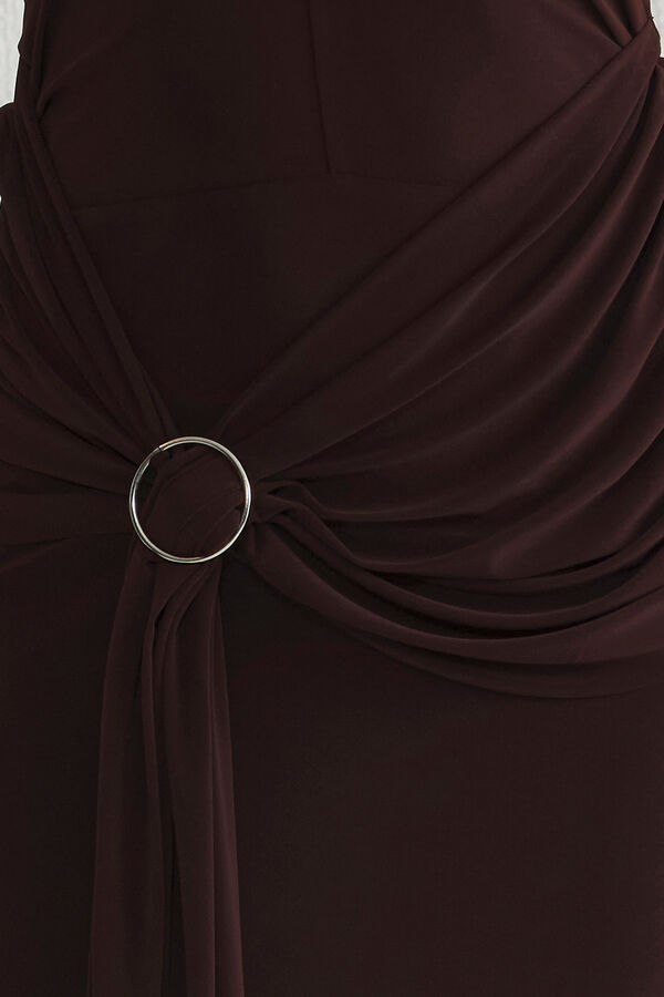 Trendyol Vestido gola halter cru