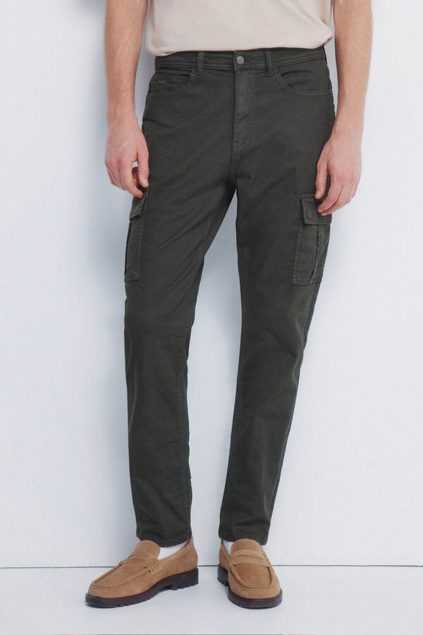 Springfield Calça cargo slim fit calça estampado