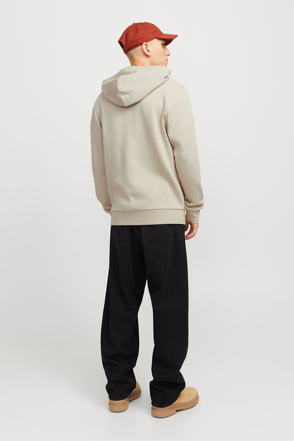 Jack & Jones Sweatshirt b&aacute;sica com fecho-&eacute;clair cinzento