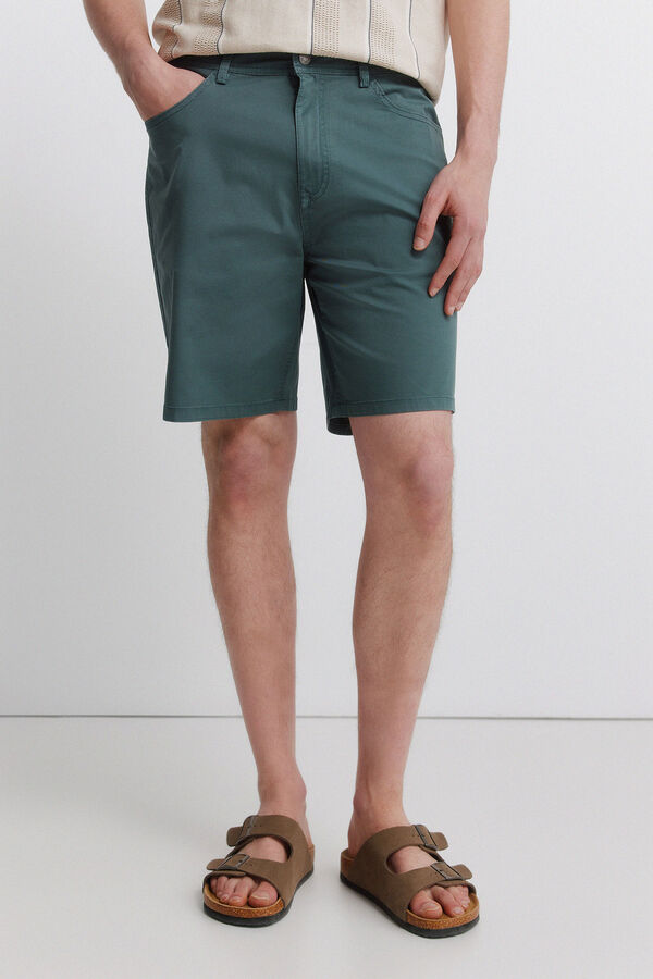 Springfield Bermudas leve 5 bolsos lavagem regular fit azul