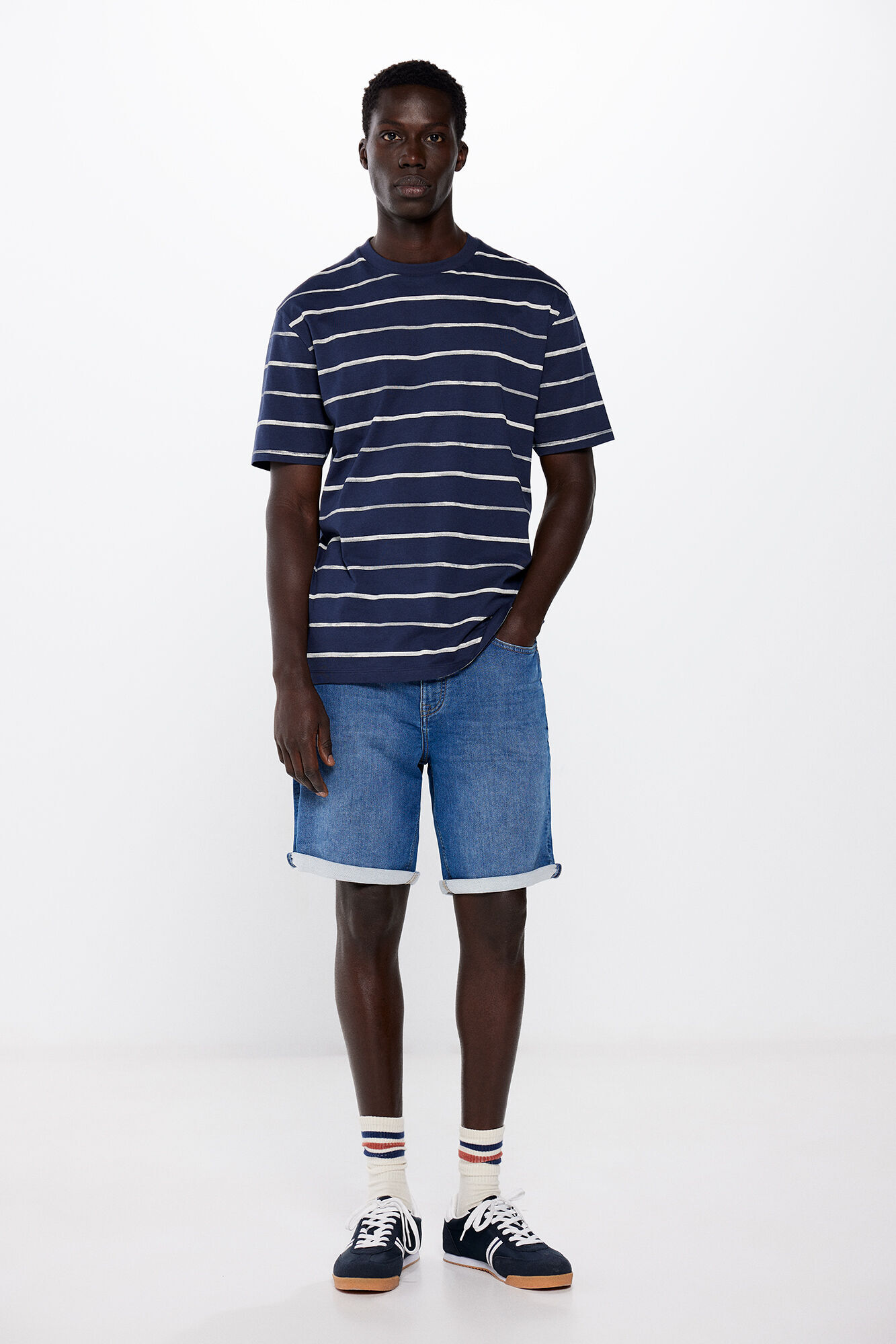 Knit denim Bermuda shorts Men s Bermuda shorts Cortefiel