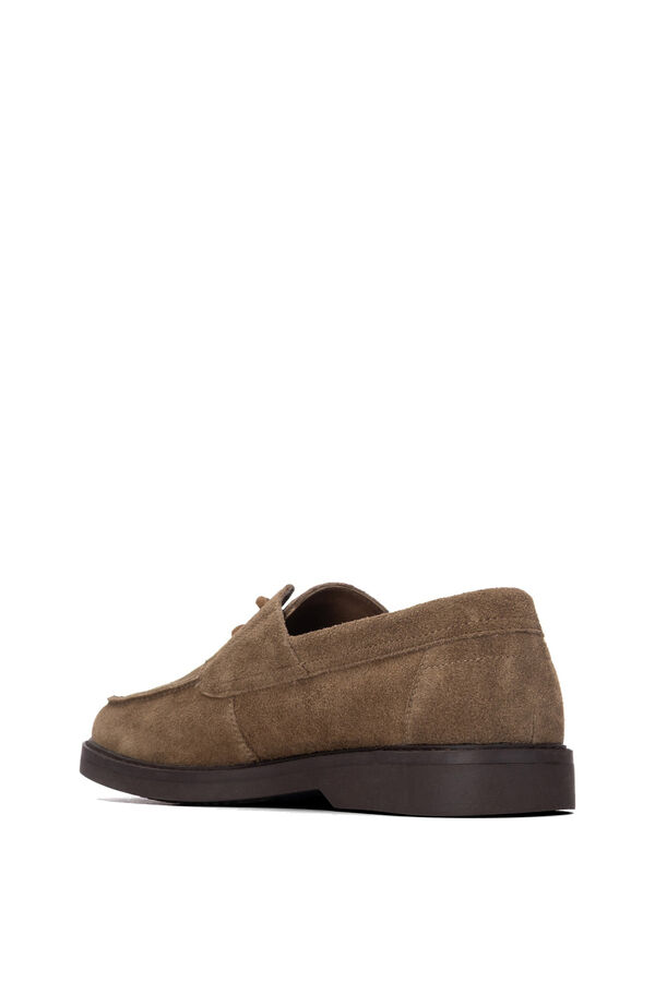 XTI Mocasin serraje con cordones beige