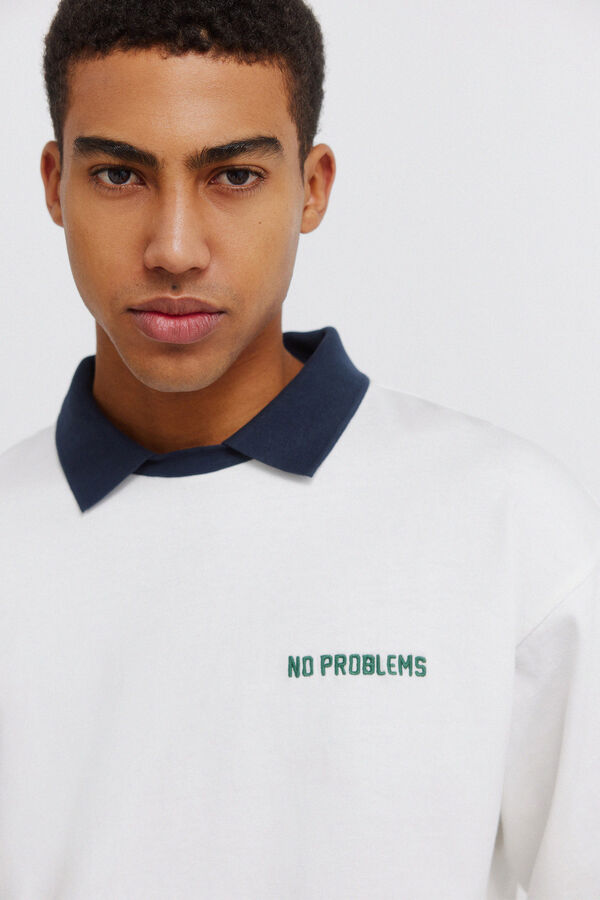 Springfield T-shirt de manga comprida dupla weekend bege