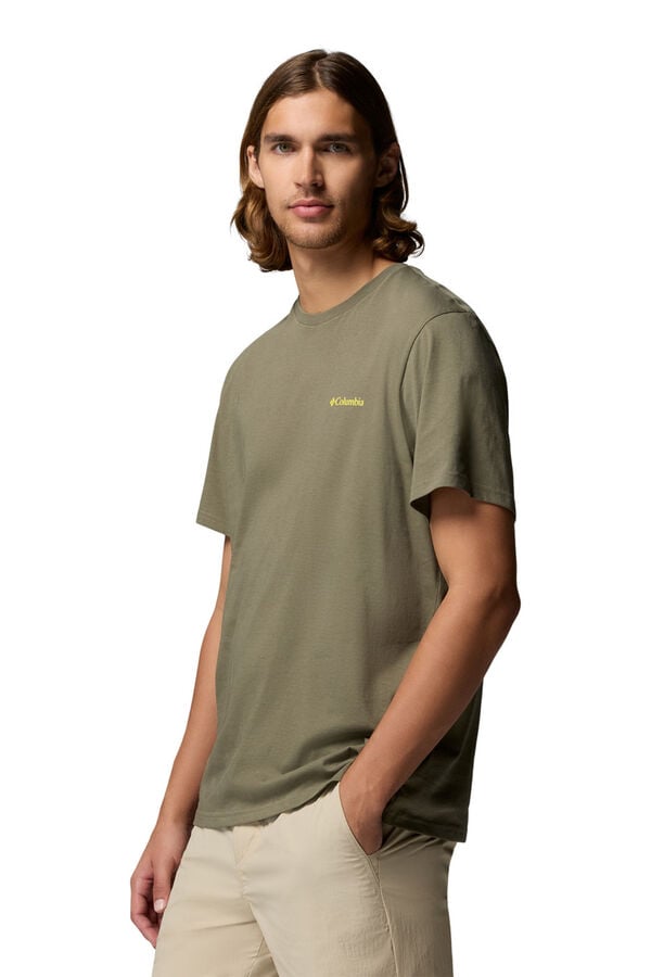 Columbia T-shirt com estampado de natureza nas costas Caqui escuro