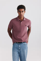 Springfield Polo piqu&eacute; com contrastes slim fit vermelho