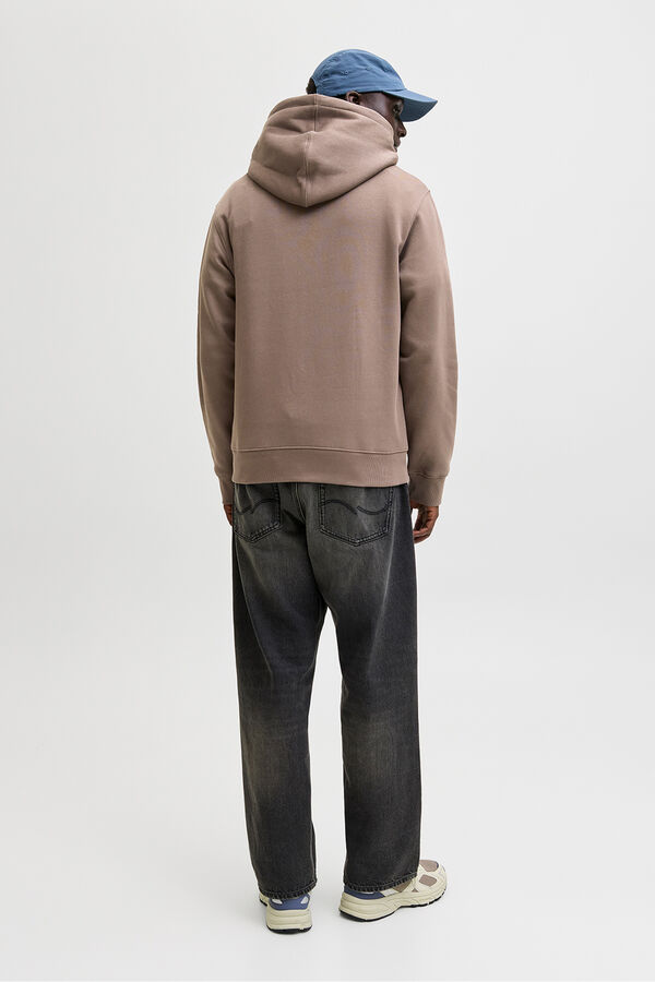 Jack & Jones Sweatshirt logo com capuz cinzento