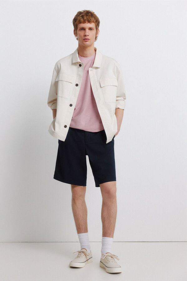 Springfield T-shirt em oxford rosa