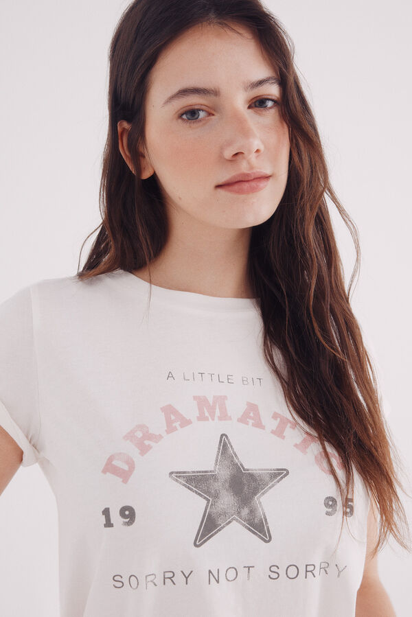 Springfield Camiseta "Dramática" cru