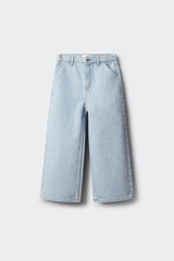 Springfield Kids Jeans culotte bordados para menina azul