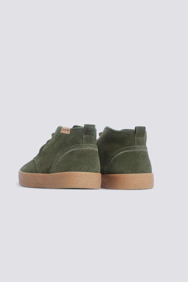 Springfield Botín piel serraje soft verde