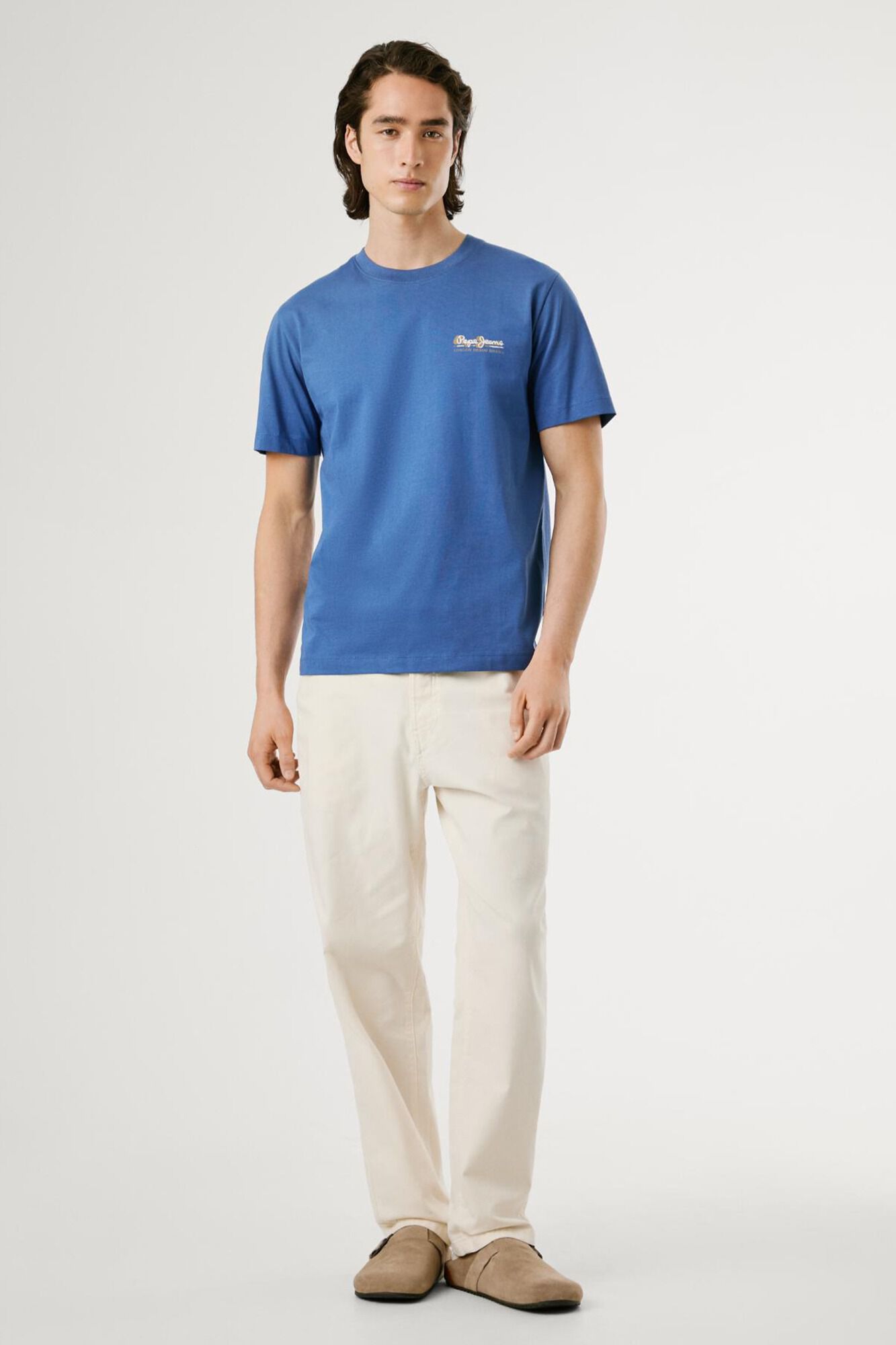 Pepe Jeans Camiseta estampada com logotipo de corte regular