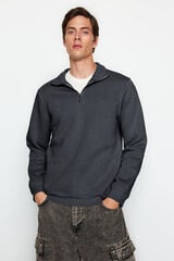 Trendyol Sweatshirt com capuz cinzento