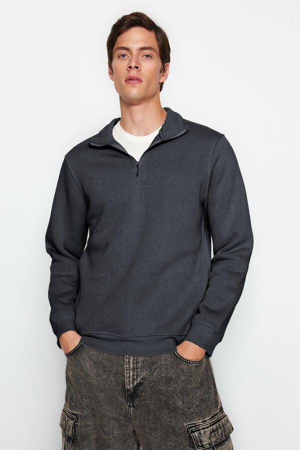 Trendyol Sweatshirt com capuz cinzento