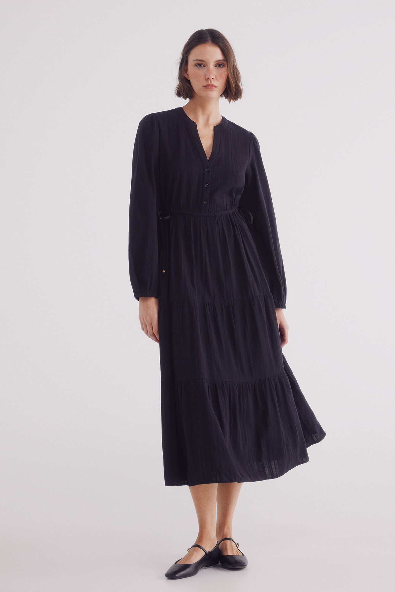 Cortefiel Vestido midi paneles