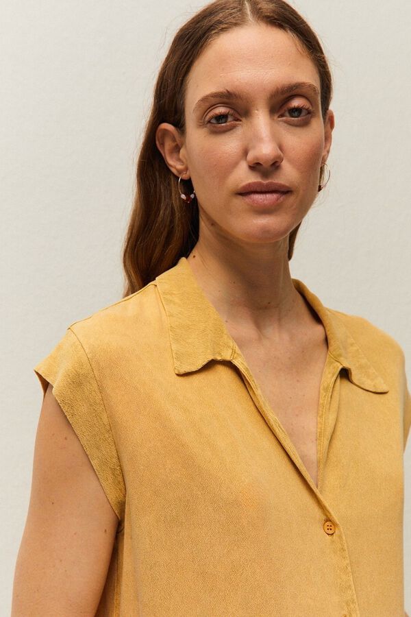 Systemaction Camisa com efeito desbotado estampado