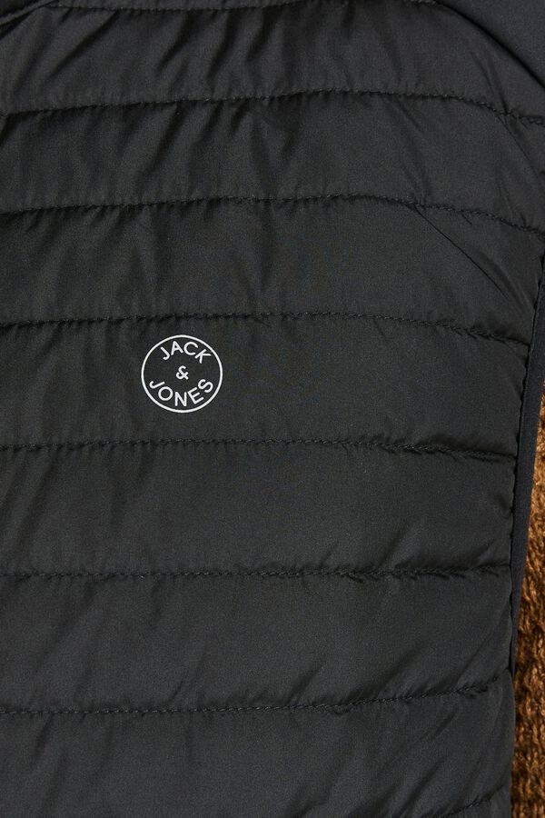 Jack & Jones PLUS Colete acolchoado com capuz preto