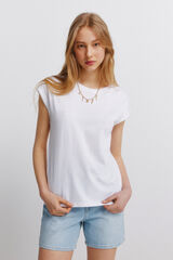 Springfield T-shirt detalhe em crochet no ombro branco