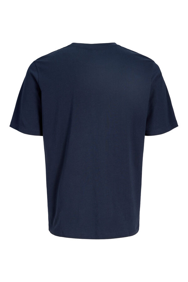 Jack & Jones T-shirt manga curta em algod&atilde;o azul