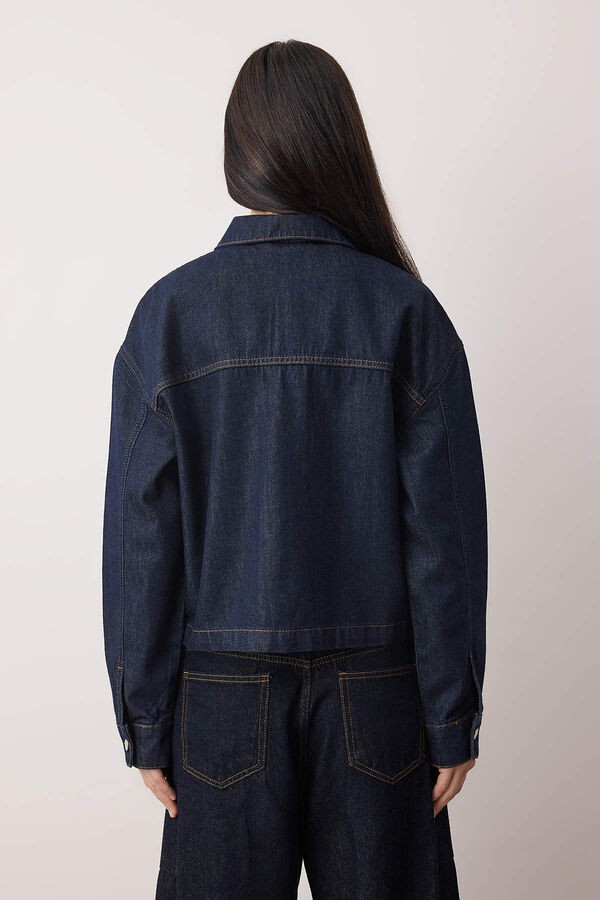 Trendyol Blazer cruzado de trespasse com bot&otilde;es duplos azul