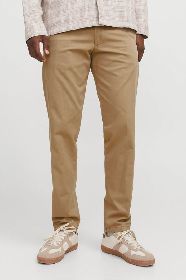 Jack & Jones Cal&ccedil;as chino de corte relaxado cru