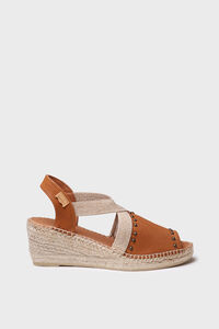 Toni Pons Espadrille de pele com salto meia