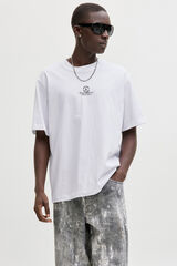 Jack & Jones T-shirt manga curta lavada branco