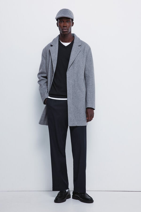 Springfield Sobretudo elástico confortável cinzento