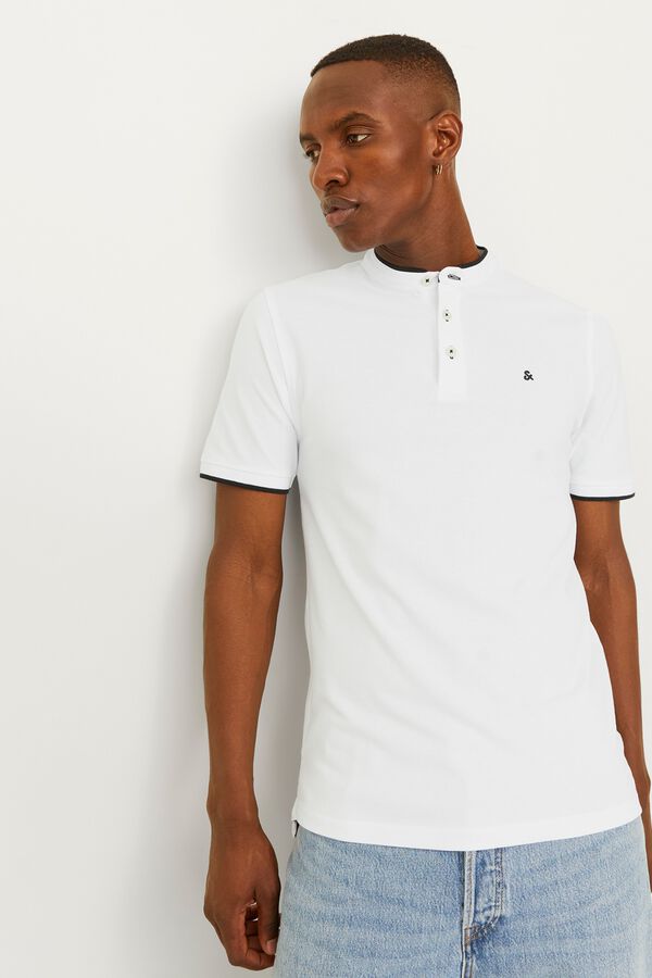 Jack & Jones Polo slim fit em algod&atilde;o branco