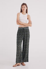 Springfield print palazzo fluid black
