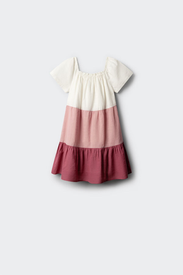 Springfield Kids Vestido de blocos menina rosa