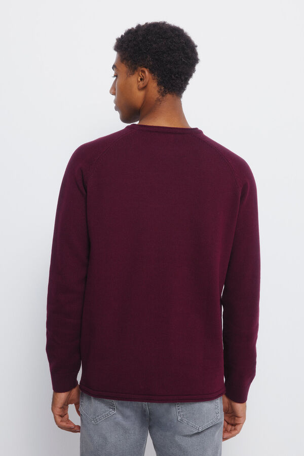 Springfield Camisola liso de gola alta estampado