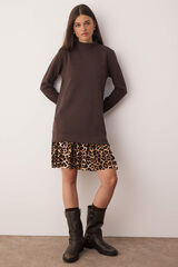 Trendyol Vestido mini de malha cru