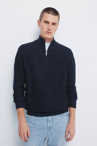 Springfield Camisola com fecho-éclair liso