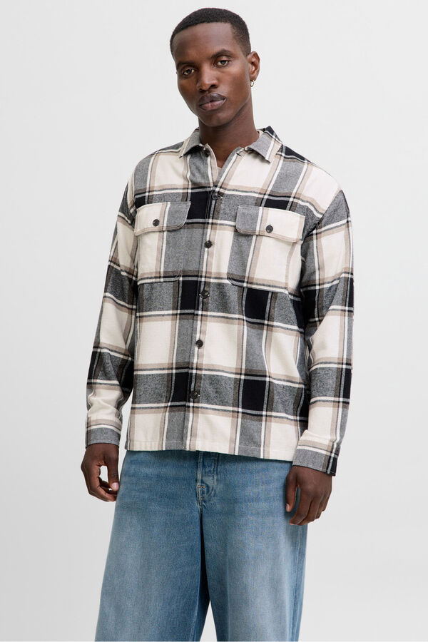 Jack & Jones Sobrecamisa xadrez cinzento