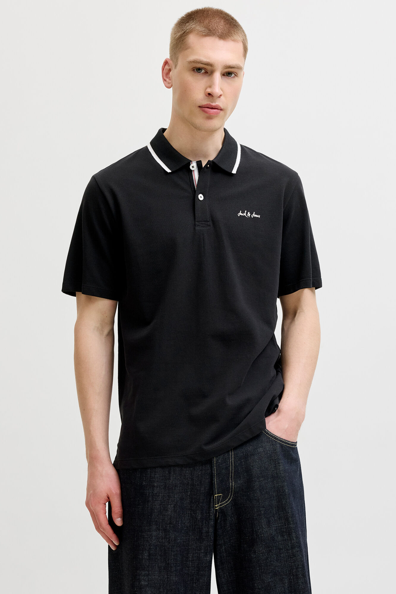 Jack & Jones Polo em piqu&eacute; com logo