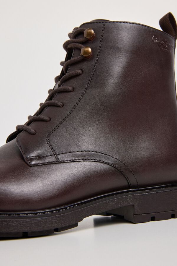 Pepe Jeans Botas de pele com fecho-&eacute;clair castanho