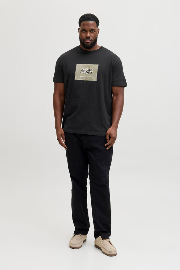Jack & Jones PLUS Square logo T-shirt black
