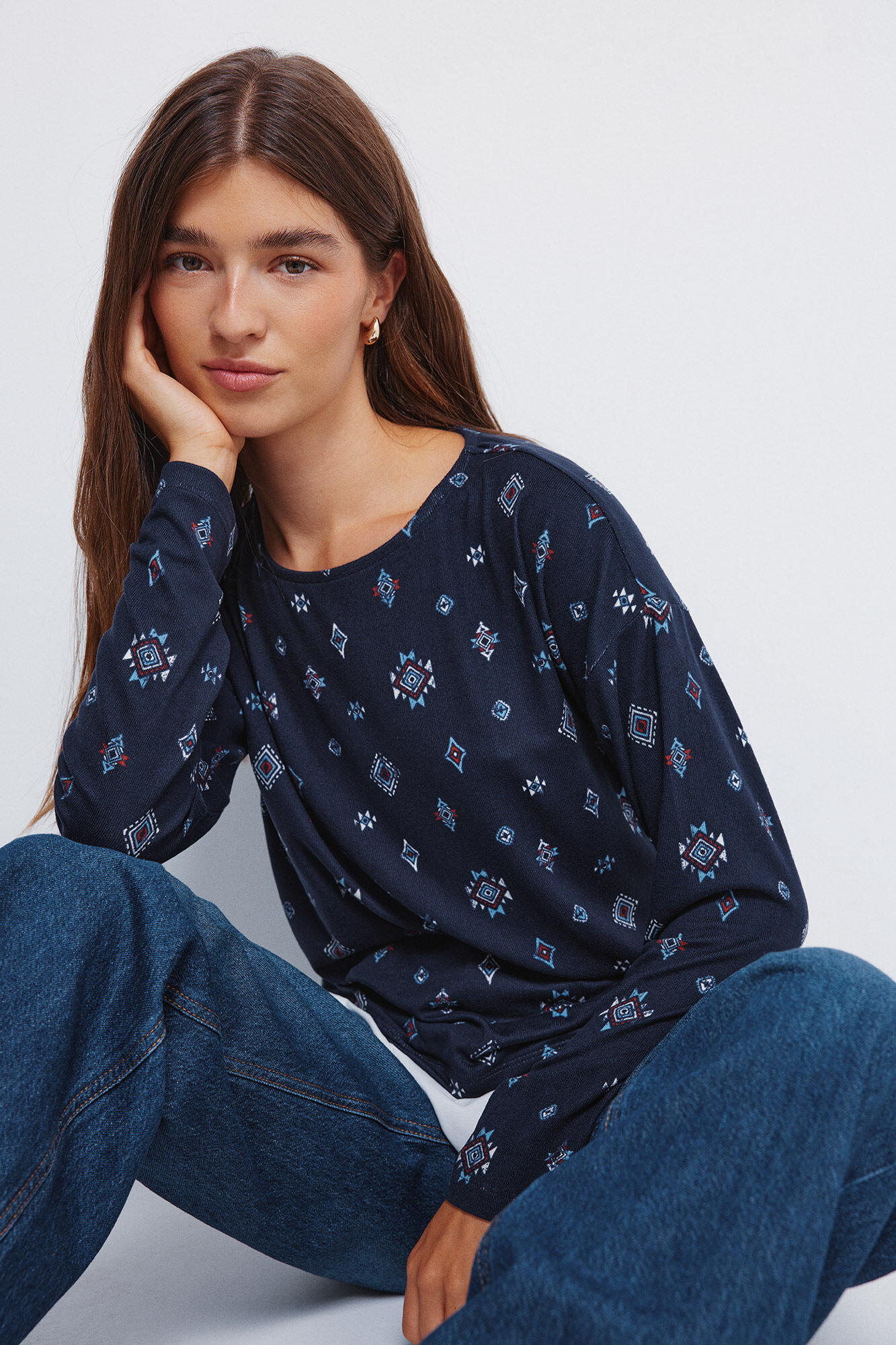 Springfield T-shirt estampada combinada 