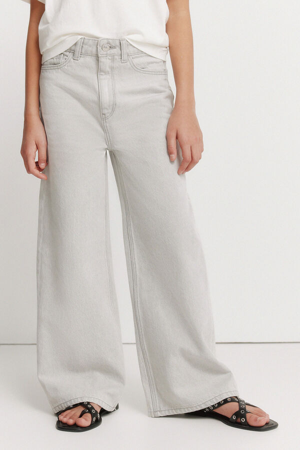 Springfield Kids Jeans culotte para menina cinzento