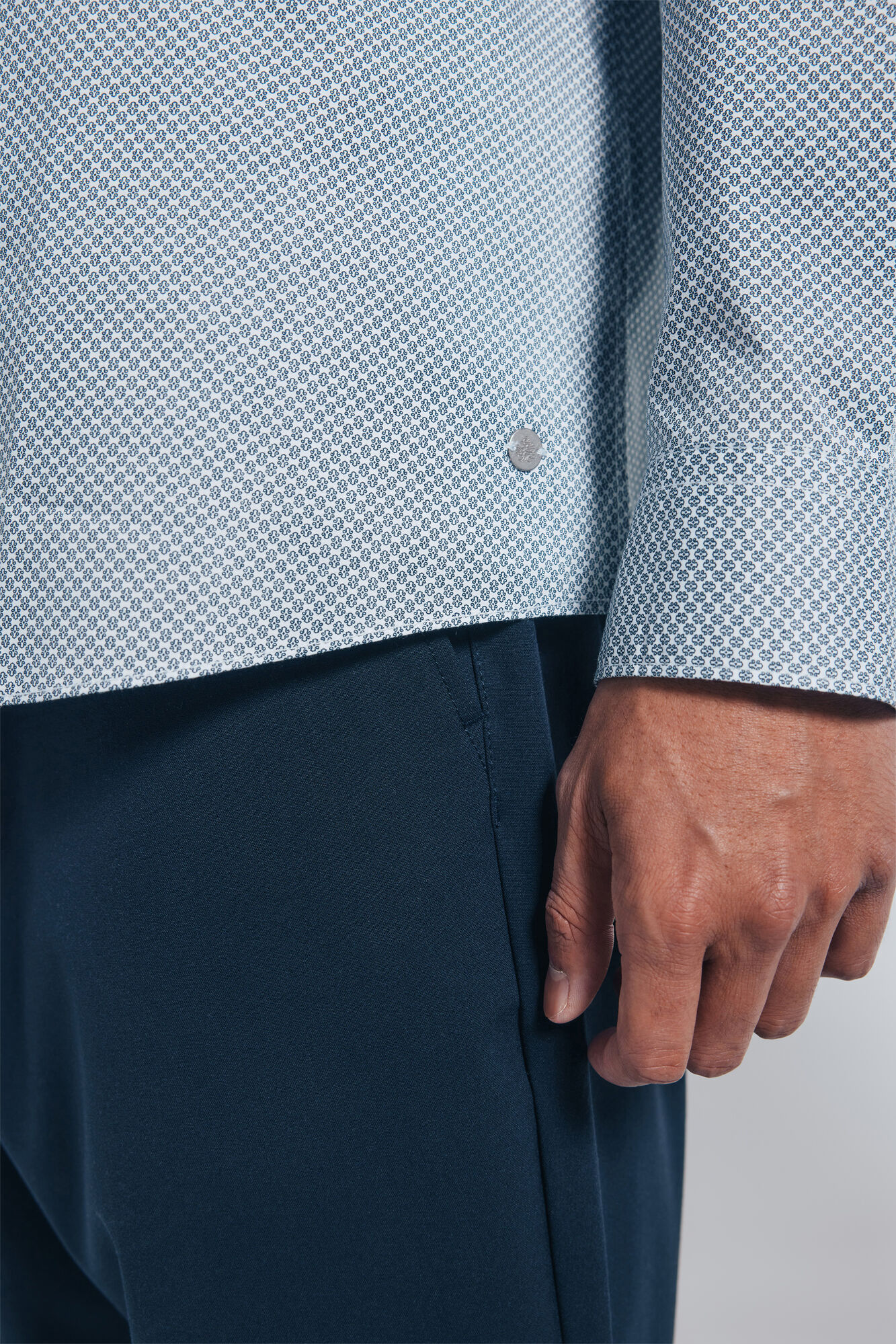 Springfield Camisa popelina micro estampado